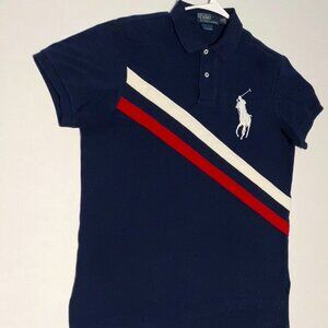 Polo Ralph Lauren Men's Size Medium Big Pony Navy Blue Custom Fit